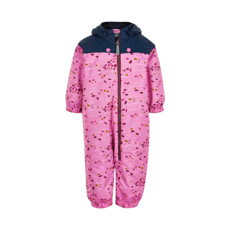 2021 Color Kids Dots Junior One Piece Ski Suit Rose
